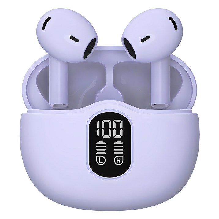 블라우풍트 Ai ENC 노이즈캔슬링 LED 블루투스 5.4 오픈형 이어폰, BLP-BE363P, 퍼플, 15시간, 방수가능, BLP-BE363P, 퍼플