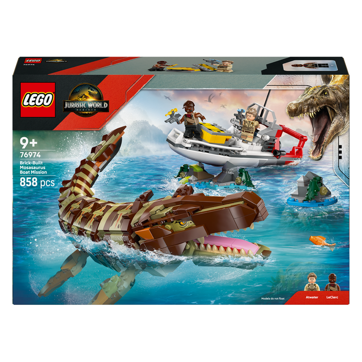 레고 쥬라기월드 76974 브릭 조립식 모사사우루스 보트 미션