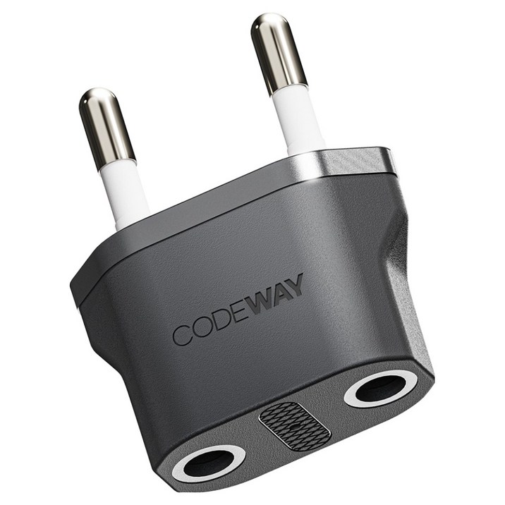 코드웨이 돼지코 220V 변환 유럽형 플러그 35 x 43 mm