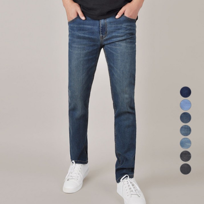 가이스토리 남성용 브러시 워싱 고든 청바지