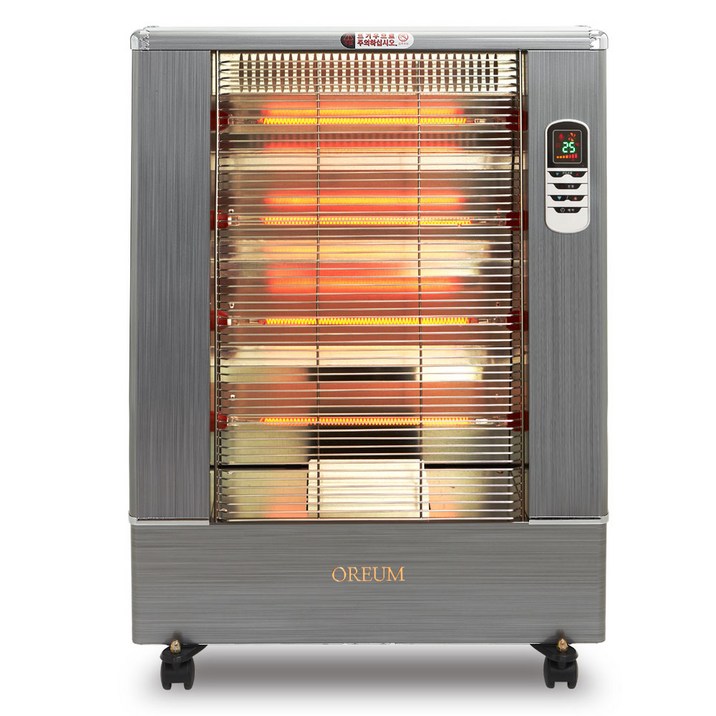 오름컴퍼니 스토브형 카본 전기히터 620 x 260 x 830 mm, OREH-030, 혼합색상