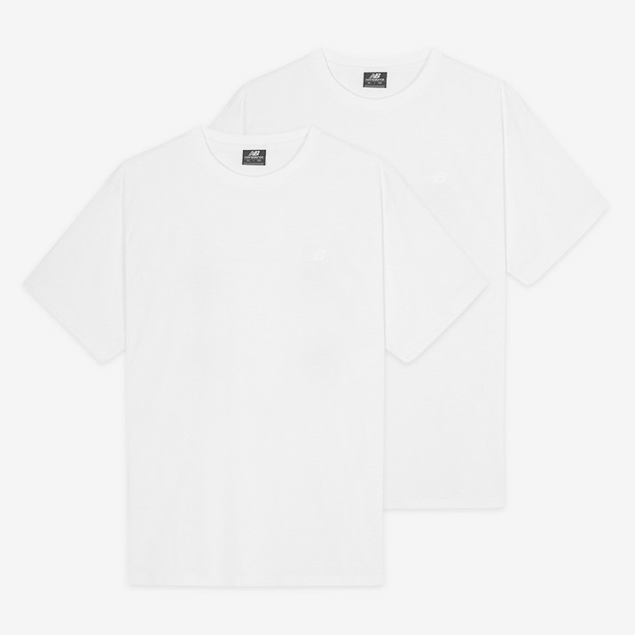 뉴발란스 남녀공용 UNI 냉감 로고 반팔 티셔츠 2종 세트 NBNEFB9003