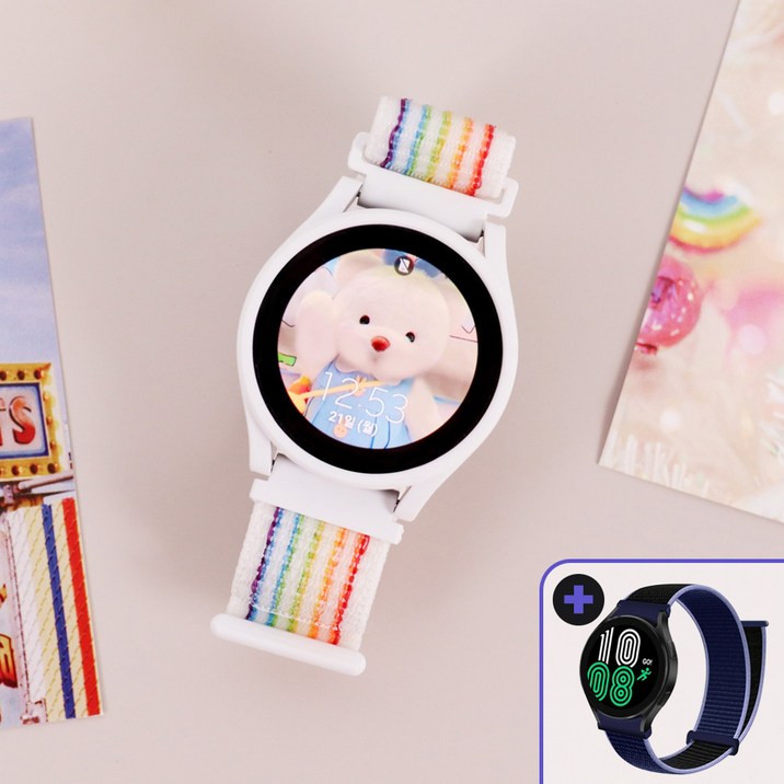 오르몽트 (1+1) 갤럭시워치 스트랩 스포츠루프 밴드 경량 시계줄 줄질 나일론 갤럭시 워치7 6 5 4 3 액티브2 호환