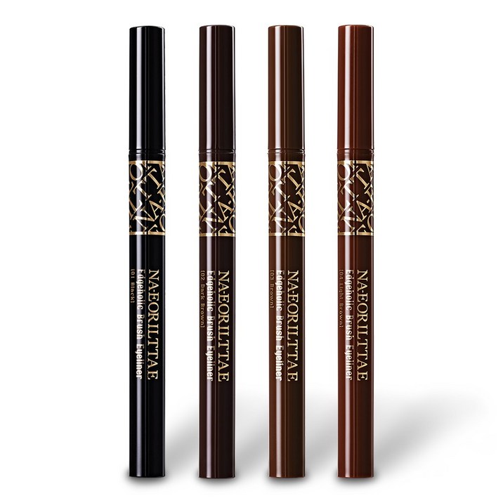 나어릴때 워터프루프 엣지홀릭 브러쉬 리퀴드 아이라이너 4color 택1, 블랙, 1개