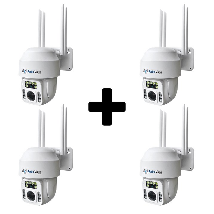 글로벌아이넷 로보뷰P3 4세트 홈 IP 카메라 CCTV 2.8mm12mm 광학줌 QHD, 01. 로보뷰P3  4세트