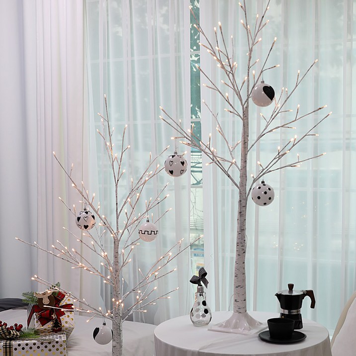 조아트 크리스마스트리 자작나무트리 LED 감성트리 화이트 특별한트리 인조나무, 02_감성트리 화이트자작 1.6M
