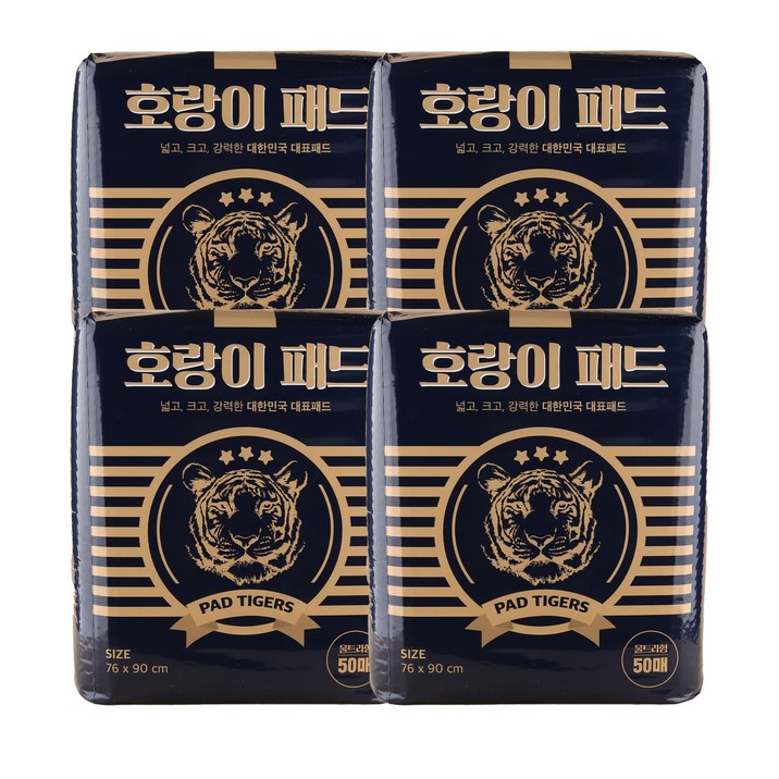 호랑이패드 울트라형 50매 7690cm, 50개입, 4개 호랑이패드 울트라형 50매 7690cm, 50개입, 4개