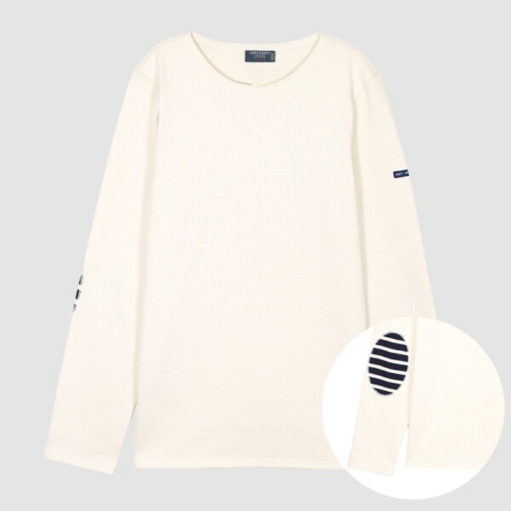 [세인트제임스] 25SS 메르디앙 엘보패치 스트라이프 남녀공용 티셔츠 0844/ECRU/NAVY/ECRU