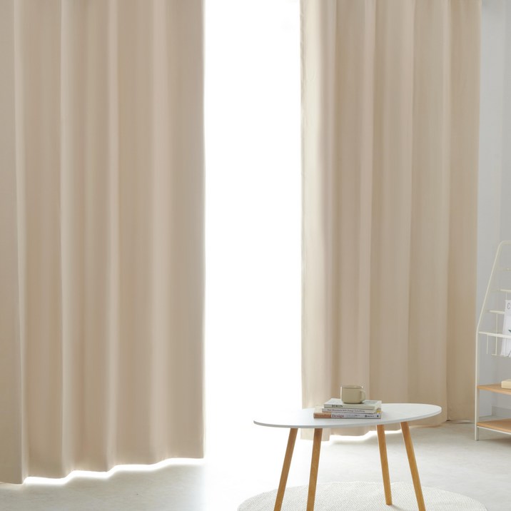 HOMERA 호메라 아일렛 사계절 단열 암막 커튼 2P + 커튼끈