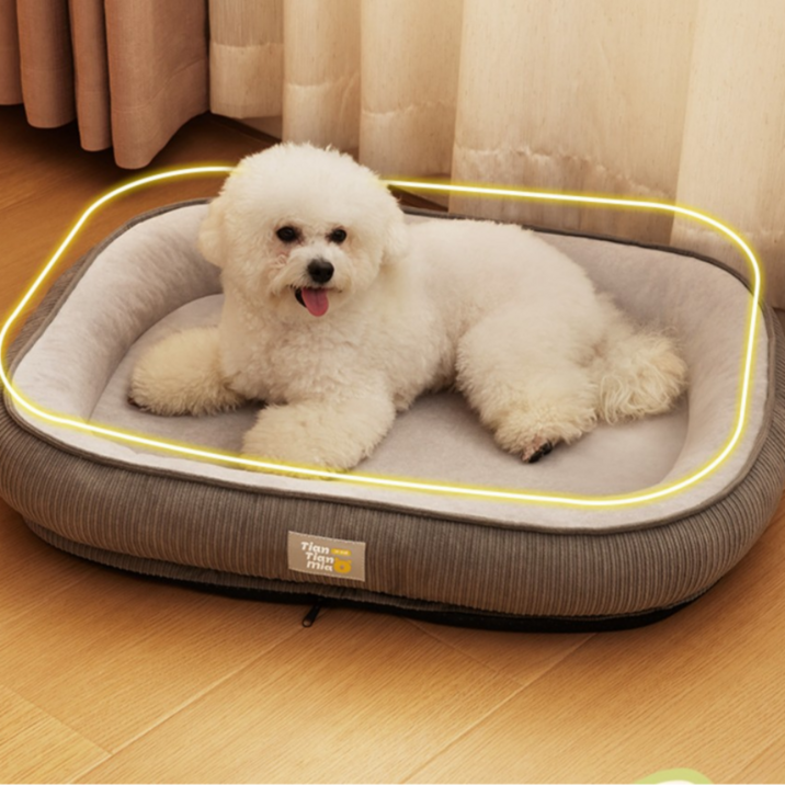 무디온 반려동물 미끄럼방지 꿀잠 강아지방석, 1개, 그레이