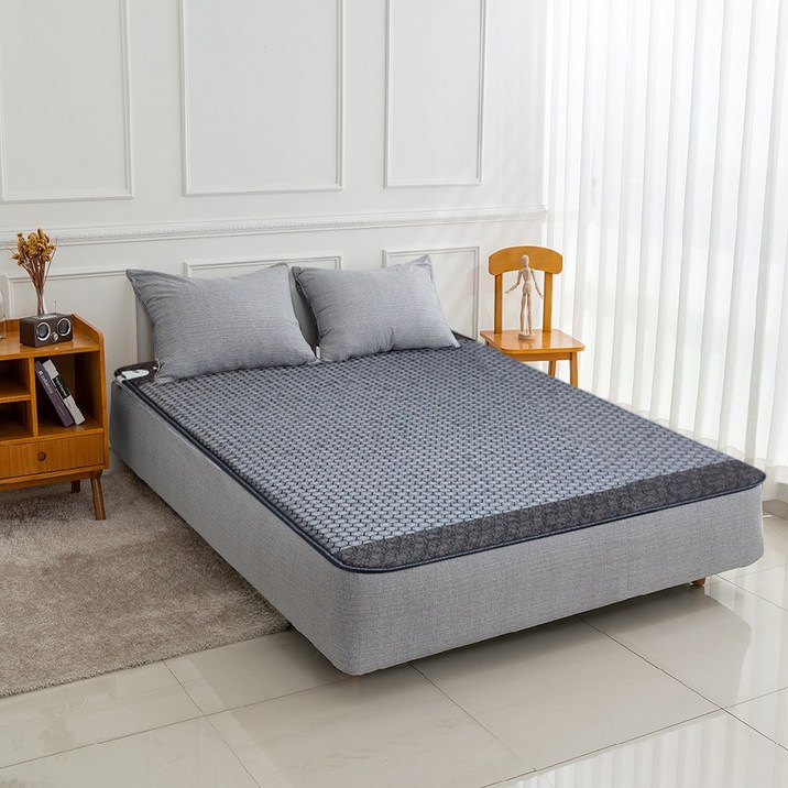 한일의료기 EMF 탄소 카본 그래핀 진그레이 더블분리 2인용 온열 토퍼 전기 매트 장판