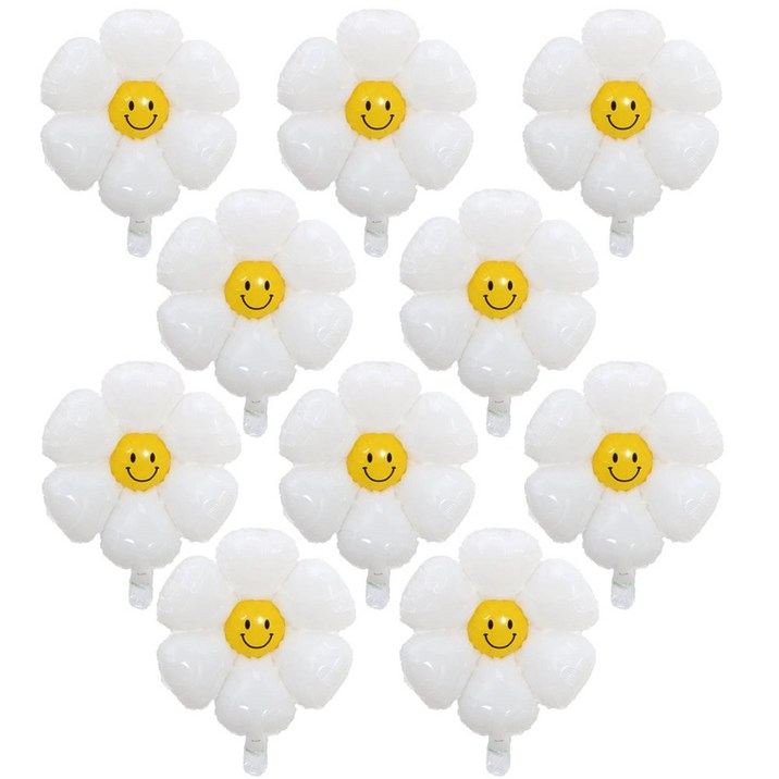 올리브파티 스마일 데이지풍선 소형 10P 세트, 2세트