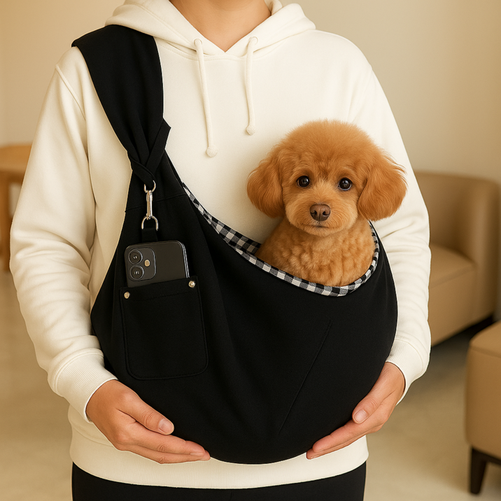 우핑펫 어깨 푹신 안전고리 강아지 슬링백