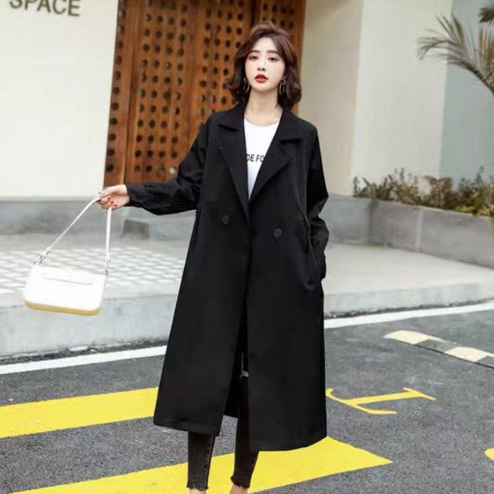 루스리더 여성 심플 롱 트렌치 코트 V33