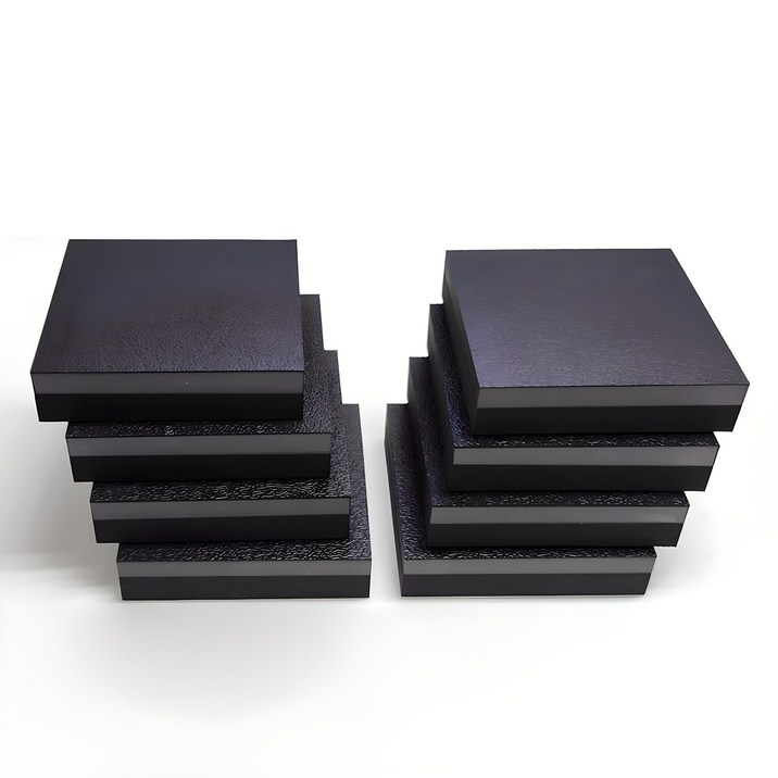 디와이엔텍 고경도 2중 진동 방음 매트, 검은색, 8개