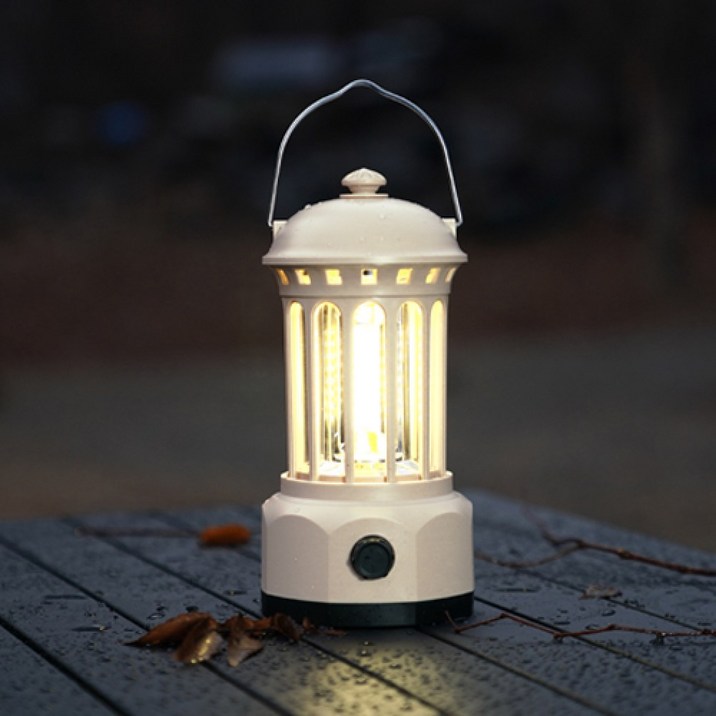 타닥 로이스토 캠핑 랜턴 IPX4등급 방수 밝기조절 4 Color 감성 LED 조명, 1개, 샌드베이지M