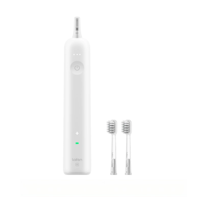 라이펀 Laifen 음파 전동칫솔 SE 휴대용 좌우 회전 웨이브 스윙 IP68방수 칫솔모 2개 칫솔모 전용 케이스, 1세트, 화이트, SE
