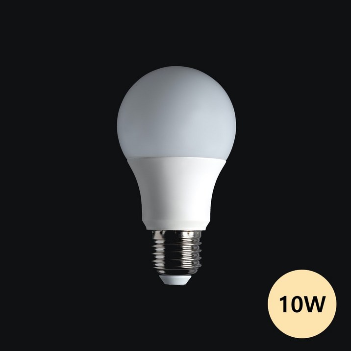 e26 소켓 LED 전구 10W 주백색(아이보리색빛,4000K), 50개, 주백색