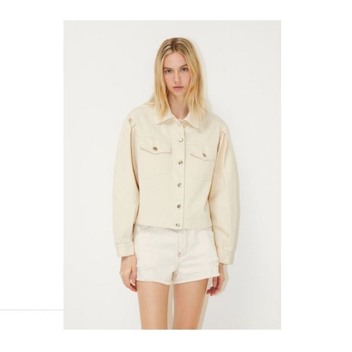 시슬리 SISLEY 2ZN5LO002 셔킷 코튼 자켓