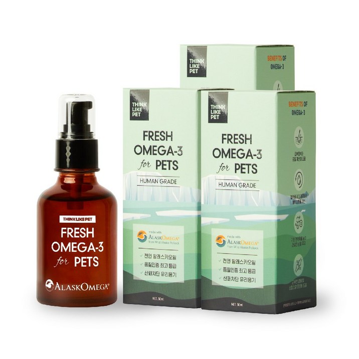 씽크라이크펫 반려동물 알래스카 프레시 오메가3 영양제 50ml