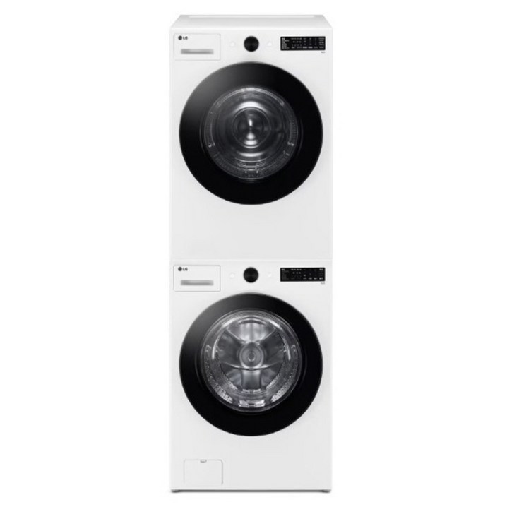 LG전자 트롬 오브제컬렉션 세탁기  건조기  스태킹키트 세트 KFG19WN8WN 19kg  18kg 방문설치
