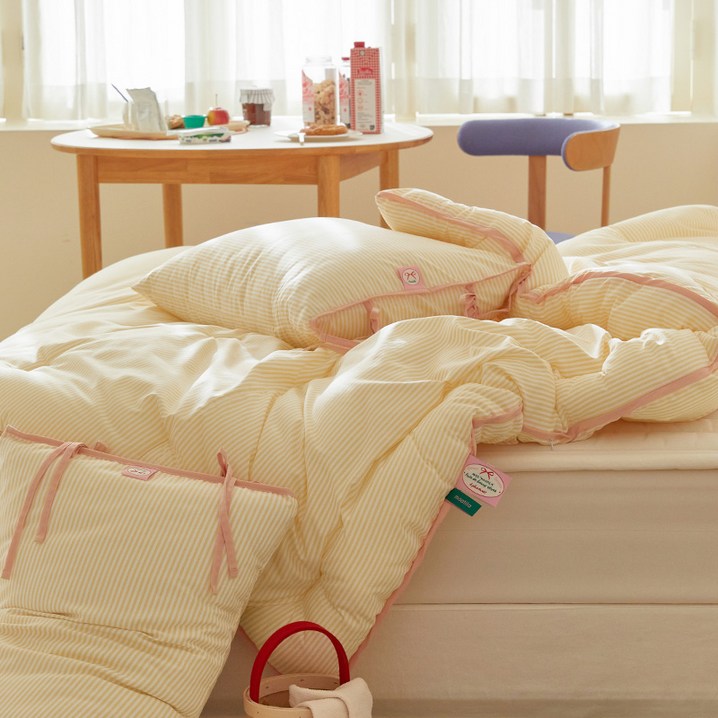 마틸라 리본케이크 차렵이불 베개 세트