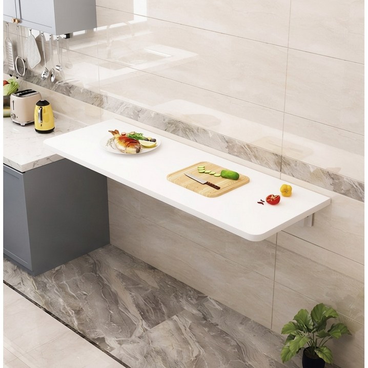 벽테이블 벽걸이 식탁 책상 공간활용식탁 화이트