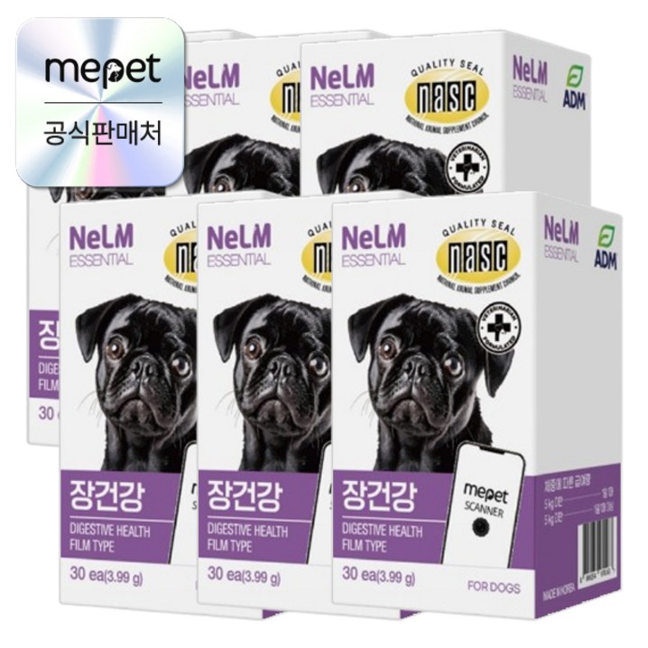 미펫 낼름 장건강 에센셜 필름형 영양제 180매 강아지 유산균 소화개선