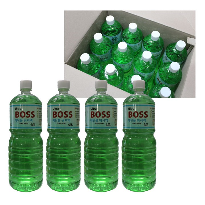 울트라 보스 사계절 에탄올 워셔액 1.8L 6개입,12개입