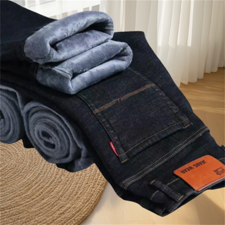 남성 스판 빅사이즈 기모 청바지