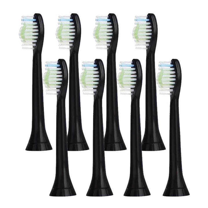 필립스 전용 전동칫솔 호환 리필모 HX6160 HX6902 HX6910 호환 칫솔모 블랙, 8개, 필립스 블랙
