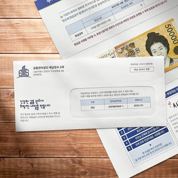 용돈 박스 봉투 어버이날 설날 현금 이벤트 세금 체납 고지서, 1개