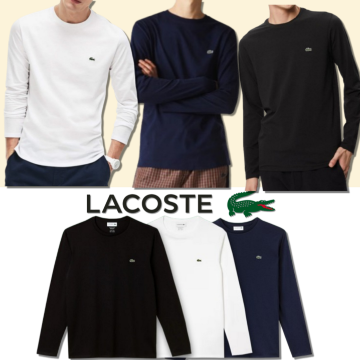 해외직수입100정품 라코스테 남여공용 긴팔티 면긴팔티