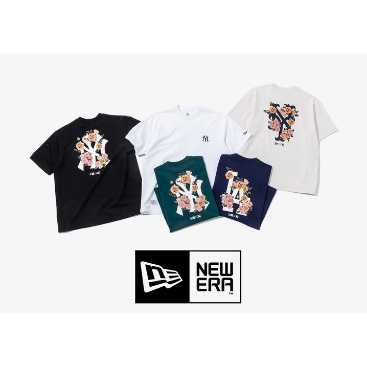 백화점정품 오늘출발 mlb뉴에라 반팔티 엠엘비 플라워 뉴욕 양키스 딥 틸 뉴욕양키스 화이트 LA다져스 오션케이번 남녀공용 티셔츠 14179170 14179169 14179173