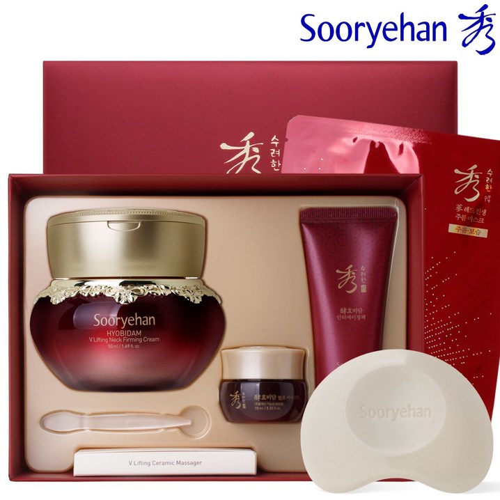 수려한 효비담 넥 주름 크림 50ml 기획 세트 아이크림10ml안티에이징팩40ml마스크팩1매괄사마사저 내장, 1개 수려한 효비담 넥 주름 크림 50ml 기획 세트 아이크림10ml안티에이징팩40ml마스크팩1매괄사마사저 내장, 1개