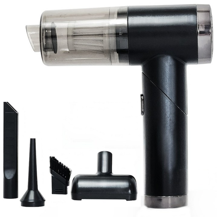 HHLD 강력한 고출력 무선 진공 휴대용 미니 가정용 차량용 청소기 에어건 송풍기, 화이트