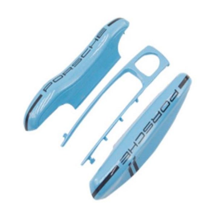 모터스파이 포르쉐 호환 파나메라 카이엔 마칸 718 911 디자인 스마트 키 케이스 프레임 세트, 신형 블루