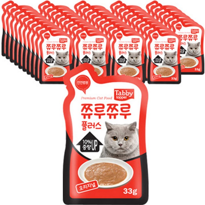 테비 쮸루쮸루플러스 고양이간식 33g 테비 쮸루쮸루플러스 고양이간식 33g