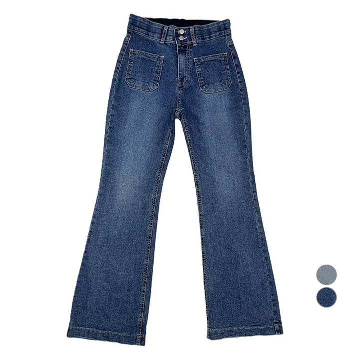 올리브데올리브 여성용 허리밴딩 포켓 부츠컷 팬츠