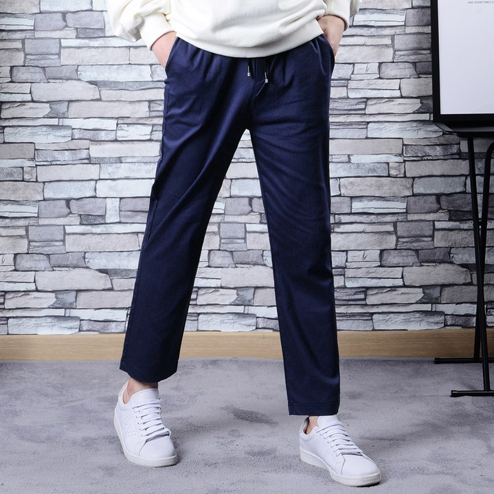 타운클로 남성용 리얼스판 세미와이드 밴딩 팬츠