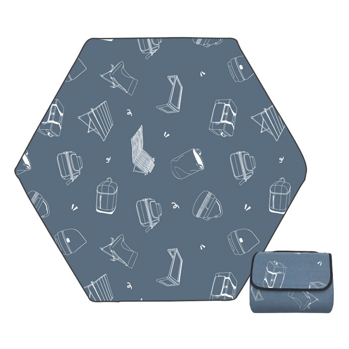 아이두젠 원터치 오토 텐트 호환 육각 패브릭 카페트 이너 매트