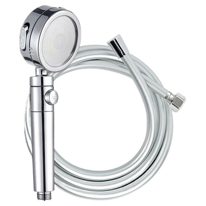 월드크린 파워 3단 온오프 샤워기 + 물때방지 호스 2m 세트, 1개