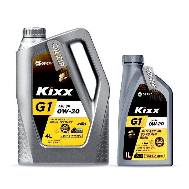 GS칼텍스 킥스 G1 SP 0W - 20 4L+1L (합5리터) 합성엔진오일, 5L, 0w20, 1개