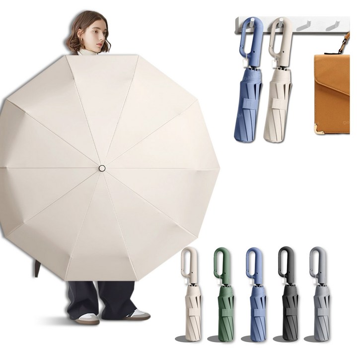 일상HO감 4세대 초대형 장우산 보다 큰 3단우산 여행 등산 카라비너 골프우산