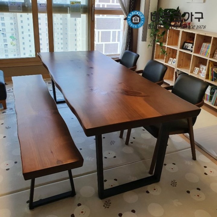 바로크가구 뉴송 통원목 우드슬랩 테이블슬림형 2000착불배송 바로크가구 뉴송 통원목 우드슬랩 테이블슬림형 2000착불배송