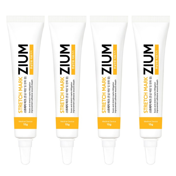 튼살ZIUM 스트레치마크 겔 크림 임산부 청소년 튼살관리, 15g, 4개