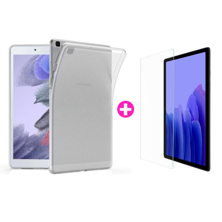 아야 갤럭시 탭 A7 라이트 (SM-T220 T225) lite 8.7 젤리 케이스 + 액정 강화유리 필름, 1개