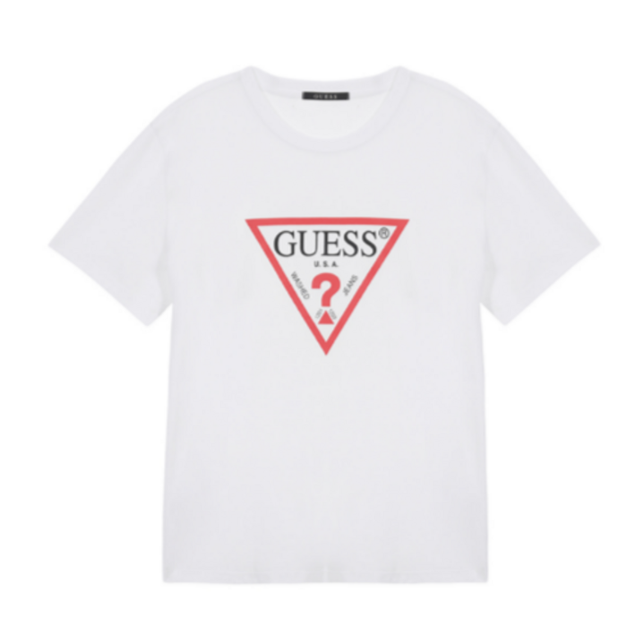 [백화점 정품] 게스 GUESS 오리지널 삼각 로고 반팔 티셔츠