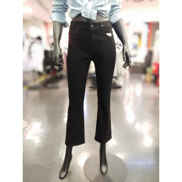 잠뱅이 2024사계절 여자 히든밴딩 블랙 부츠컷 스판 청바지AO5DNE9550