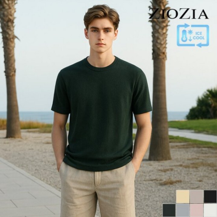 [지오지아] 크루넥 반팔 니트 A ABC2ER1103_A2013301